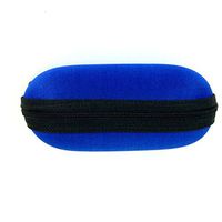 5" Zippered Padded Pouch Hard Carrying Case Protective Glass Storage for Pipes (Blue)