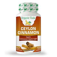 Ceylon Cinnamon Capsules 1200mg - Made with Organic Ceylon Cinnamon - Promotes Healthy Metabolism, Anti-Inflammatory for Joint Health, Digestive Health (120 Capsules)