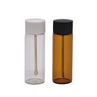 68mm Glass Snuff Snorter Bottle with Spoon Bullet Rocket Snorter Portable Pill Box Vial Mini Pill Container (2)