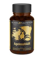 AgelessHAIR - Premium Hair Growth Formula for Healthier, Stronger, Shinier Hair - All Natural Supplements Including Biotin, Collagen, Vitamin A, Horsetail Leaf Extract - 60 Veggie Capsules