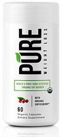 PURE WEIGHT LOSS USDA Organic Thermogenic Fat Burner-Clean Effective Powerful Diet Supplement- Burn More Calories, Boost Metabolism, Mood, Energy+Focus -100% Organic,Vegan, Gluten Free, NonGMO