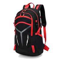 F&W WF Backpack - Outdoor Waterproof Large Capacity Mountaineering Bag Travel Bag Multi-Function Sports Riding Bag (Color : Red)