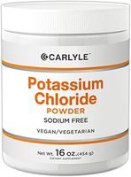 Carlyle Potassium Chloride Powder | 16 oz | Non-GMO, Vegan, Vegetarian, Gluten Free, Table Salt Substitute | Food Grade KCL Supplement