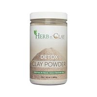 Herb n' Clay 100% Natural Calcium Bentonite Detox Clay Powder 32 Ounce (2 Pound) -- for Detoxification, Colon Cleanse, Body Balance and Energy , Good for Internal n External Use
