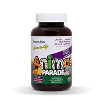 NaturesPlus Animal Parade Source of Life Children's Chewable Multivitamin - Grape Flavor - 180 Animal Shaped Tablets - Promotes Health and Wellbeing - Vegetarian, Gluten-Free - 90 Servings