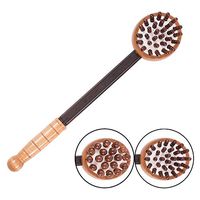 Kedelak Massage Knock Hammer, Stretch Wooden Massage Stick Health Meridian Massage Hammer Back Knock Multifunctional Stretchable Health-Preserving Body Relaxation Massager
