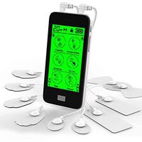 EUNON TENS EMS Unit Muscle Stimulator Rechargeable Touchscreen 24 Modes Dual Channel Apply 8 Pads at The Same Time Electronic Pulse Massager Machine Electrotherapy Device for Pain Relief Therapy