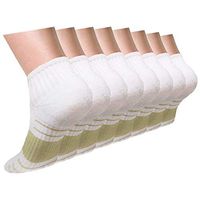 8 Pairs Copper Compression Ankle Socks Women & Men Sport Plantar Fasciitis Arch Support - Best For Athletic &Travel