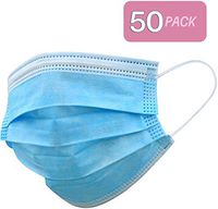 Mmsh Disposable Earloop Face Mask-Protect Yourself from Dust, Germs and Pollen – Ideal for Medical, Surgical, Catering and Construction Workers (50, Blue)