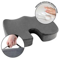 Healthy Spirit Memory Foam Seat Cushion | Tailbone Relief Cushion Office Chair Car Seat Cushion Sciatica Back Pain, Gray