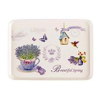 DRAGON SONIC Household Use Rectangle Cup Tray Fruit Tray Creative Cake Plate-Lavender