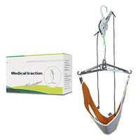 Portable Cervical Traction Device, Hanging Neck Cervical Device Kit Neck for Neck Pain Relief, Traction Stretcher Adjustment Chiropractic Back Head Relaxation Vertebra