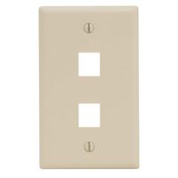 ICC Classic Faceplate with 2 Ports for EZ/HD Style in Single Gang, Almond