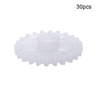 Othmro 30pcs Plastic Gear White 24 Teeth 0.5 Modulus Model 242A for DIY RC Car Robot Motor