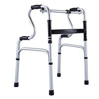 ZHPRZD Disabled Walker Old-Fashioned Folding Walker Aluminum Walker Four-Foot Auxiliary Walker