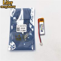 BIHUADE 3.7V 501230 130mAh Jst Ph1.25 Connector Plug Lithium Polymer Li-Po Battery Lithium Ion Polymer Rechargeable Battery for MP4 GPS MP3 Bluetooth Stereo DIY Gift (501230)