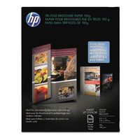 HP : Inkjet Tri-Fold Brochure Paper, Letter, Bright White Gloss, 100 per Pack -:- Sold as 1 PK