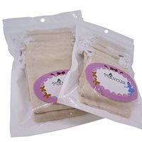 Beige Color Cotton Pouch with Drawstring for Gift Packaging, 2 Sizes, Pack of 24