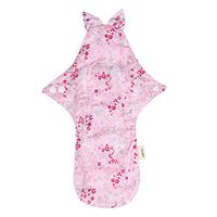 Semme Washable Organic Cotton Menstrual Pad 3 Types Reusable Day&Night Panty Liner Washable Sanitary Cloth（280mm）(#2)