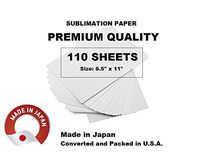 Sublimation Paper Made in Japan Size 8.5x11 inch (Pack of 110 Sheets). Ideal for Sawgrass Virtuoso SG400 and SG800 Printers and for Sublijet HD and Sublijet R Ink.