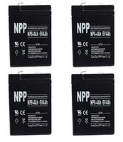 NPP NP 6-4Ah Sealed Lead Acid 6V 4Ah Battery F1 Style Terminals / （4pcs）