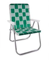Lawn Chair USA Folding Aluminum Webbing Chair (Classic, Green//White)