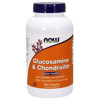 NOW Supplements, Glucosamine & Chondroitin, with Trace Mineral Concentrate and Alfalfa, 240 Capsules