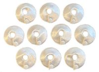 Cutie Button Pads G-tube 10 Pack Pads (white)