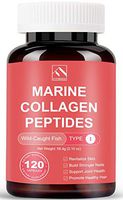 Anti-Aging Marine Collagen Peptides Pills (Type I) from Wild Caught Deep Sea Fish Skin (Not Scales), Hydrolyzed Collagen Hydrolysate Protein Supplements for Women and Men (120 Capsules)