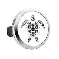 constantlife 316L Stainless Steel Essential Oil Diffuser Locket for Car with Rubber Clip Aromatherapy Jewelry (Turtle)