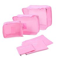 KOVIPGU 6Pcs Waterproof Travel Clothes Storage Bags Luggage Organizer Pouch Packing Case