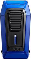 Colibri Gotham Triple Jet Flame Cigar Lighter + V Cigar Cutter / BLUE