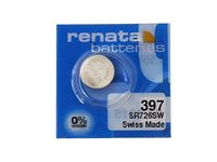 Renata 397 SR726SW SR59 V397 D397 GP397 SB-AL 280-28 Silver Oxide Mercury Free Electronic Batteries x 5