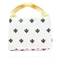 Lala shopping Thermal Insulated Lunch Tote Bag Oxford Lunch Container for Office/Travel/Picnic (White)