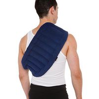 Sunny Bay Lower Back and Shoulder Joint Heat Wrap with Strap, 10"x18" Heat Pad, Microwave Hot/Cold, Reusable, Portable, Navy Blue