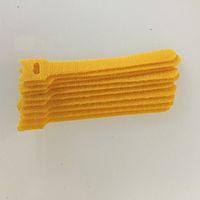 HOOK & LOOP CABLE TIE 40 LB. 5.91" LENGTH YELLOW 10/PACK