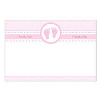 30 Blank Thank You Cards Notes Pink Girl Baby Shower + 30 White Envelopes