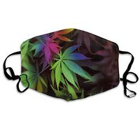 Garde Art Studio Cute Fashion Reusable Earloop Half Face Dust Proof - Washable Outdoor Sports Tie Dye Pot Leaf Weeds