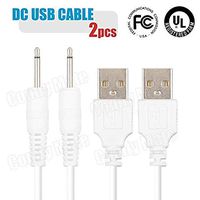 2 Fast Charging DC Cable Cord for Rechargeable, Work with Universal USB Power Supply