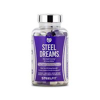 SteelFit Steel Dreams - Sleep Aid - Recovery - Promotes Relaxation - Stress Relief - Non Habit Forming - Chamomile - Melatonin - Valerian Root - Lemon Balm - Passion Flower - 90 Count, 1 Month Supply