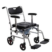 WDDMFR Elderly Toilet Chair,Multi-Function Transport Toilet Commode Wheelchair,Shower Stool,for The, Pregnant Women Disabled
