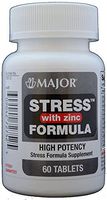 Stress Tab with Zinc High Potency Stress Formula with B-Vitamins, C+E, plus Antioxidants and Zinc For Immune Support 60 Tablets per Bottle