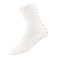 Thorlos Women's  HPXW Diabetic Thick Padded Crew Sock, White, Large