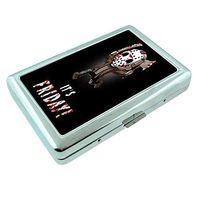 Friday Humor Em1 Hip Silver Cigarette Case Id Holder Metal Wallet 4" X 2.75" RFID Protection