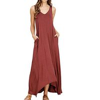 Sleeveless Dresses For Women Off Shoulder Beach Pocket Vest Long Maxi Dress Liraly