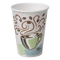 Dixie 5342DX Hot Cups Paper 12oz Coffee Dreams Design 500/Carton