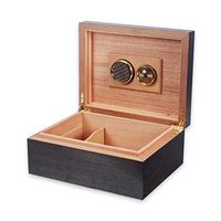 Cigar Humidor Desktop Cigar Box, Cigarette Box with Humidifier and Hygrometer Large Capacity Thick Cigar Cabinet, Can Accommodate 20 Cigars, Professional Storage Cigar Constant Temperature And Humidit