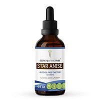 Star Anise Alcohol-Free Extract Tincture, Organic Star Anise (Illicium verum) Dried Seed Tincture Supplement (4 fl oz)