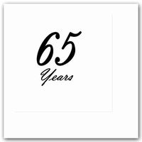 65 Years Classy Black Beverage Napkin (16 CT) by Partypro