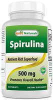 Best Naturals Spirulina 500 mg 500 Tablets